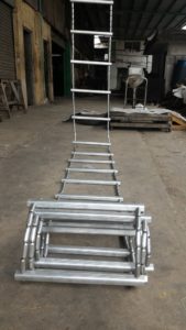 Bentangan Tangga Escape Ladder Baja Aluminium